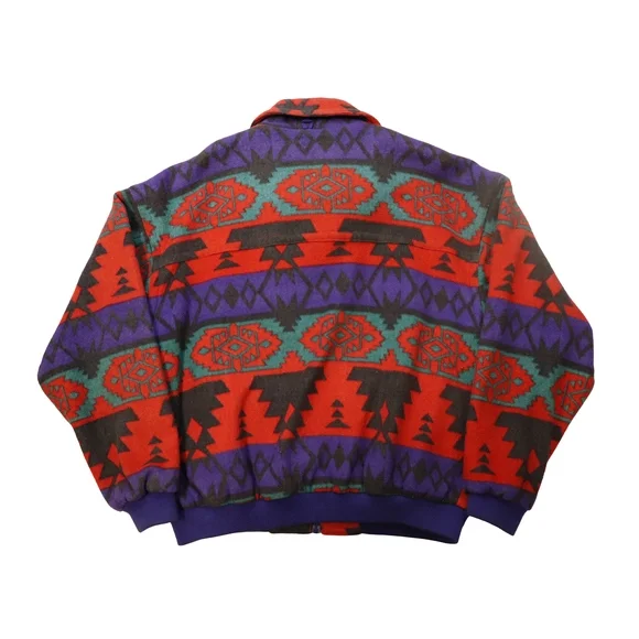 Vintage Sports CB Southwestern Pattern Fleece Jacket Size L - Picture 6 of 7